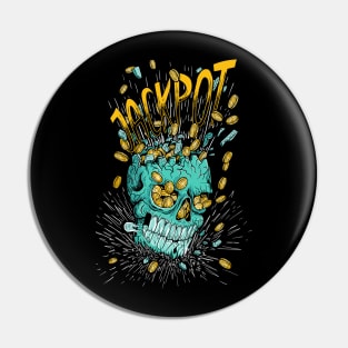 Skull jackpot Gold T-shirt Pin