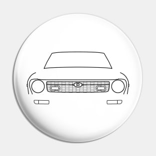 Datsun 120Y / B211 classic car black outline graphic Pin