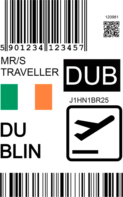 Dublin Ireland travel ticket Kids T-Shirt by Travellers