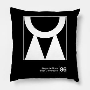 Black Celebration / Minimal Style Graphic Artwork T-Shirt Pillow