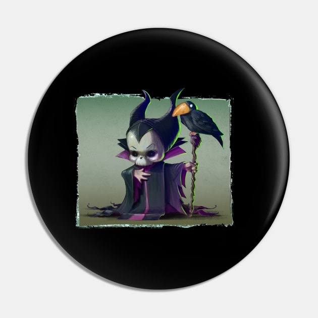 Cupcake Crossbones Maleficent Pin by cucacb