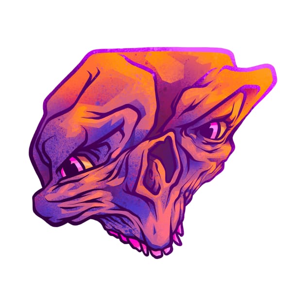 Purple Skull by Graffitidesigner