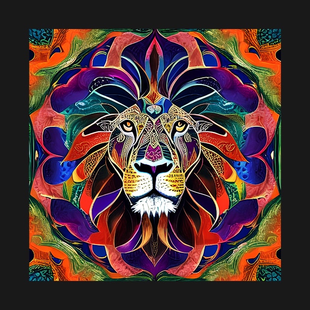 Colorful lion design by Dope_Design