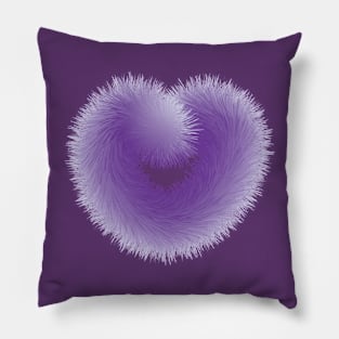 Purple Love With Fur Pillow