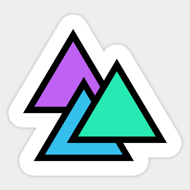 retro 90s aesthetic vaporwave triangles vaporwave sticker teepublic