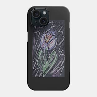 Chalkboard tulip doodle Phone Case