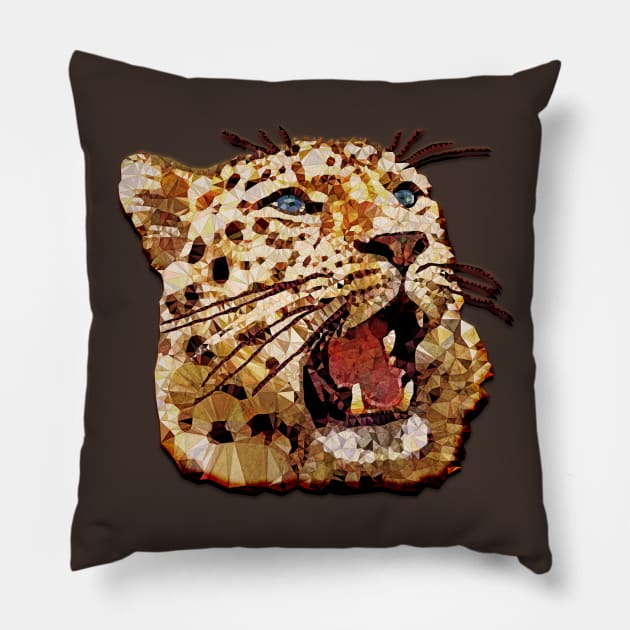 abstract gepard Pillow by Ancello