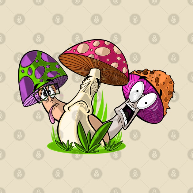 Mushroom Friends by adamzworld