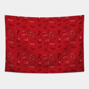 Christmas Elements - Dark Red Tapestry