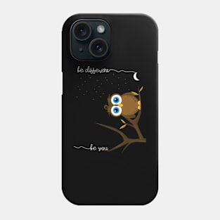 Be Different Cute Owl Bird Owl Saying Be Different Phone Case