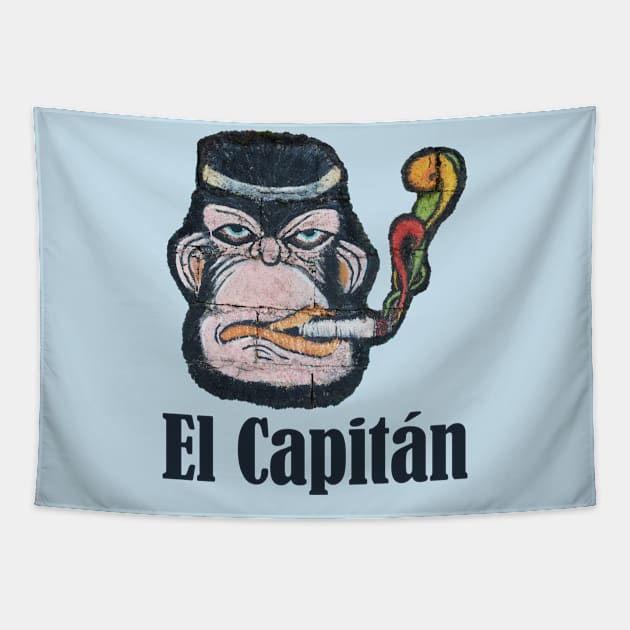 El Capitan Cool Monkey Leader Job Self-employed Startup Gift Tapestry by peter2art