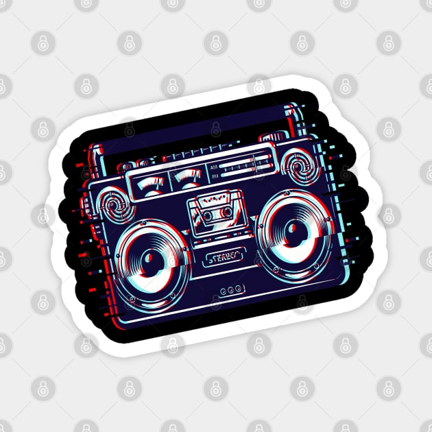 Music Tape Glitch Magnet by JeffDesign