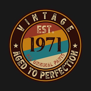 Vintage Aged to perfection est. 1971 All Original Parts T-Shirt