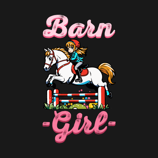 Barn Girl I Equestrian Pony Horse Fan by biNutz