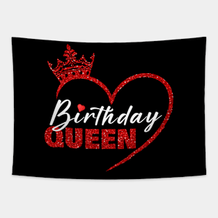 Birthday Queen  Crown Heart Tapestry