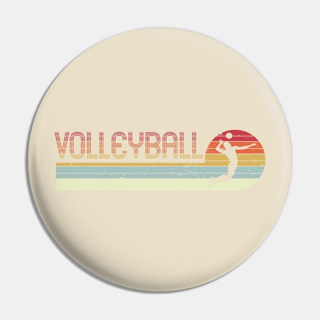 Retro Volleyball Player Pin by KawaiinDoodle