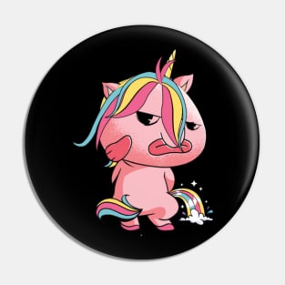 Funny Unicorn Unicorns Grumpy Blobfish Design Pin