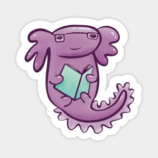 Axolotl Reading - I love to read a lotl Magnet