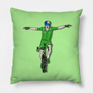 Wout Van Aert Tour de France 2022 - Green jersey champion Pillow