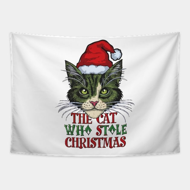 The Cat who stole Christmas Tapestry by w0dan