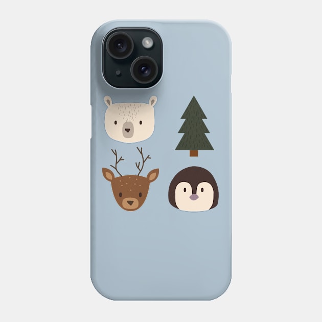 Arctic Creatures Phone Case by MegDig Design