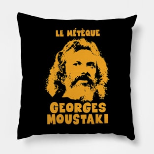 Le Métèque - Georges Moustaki Illustration Pillow