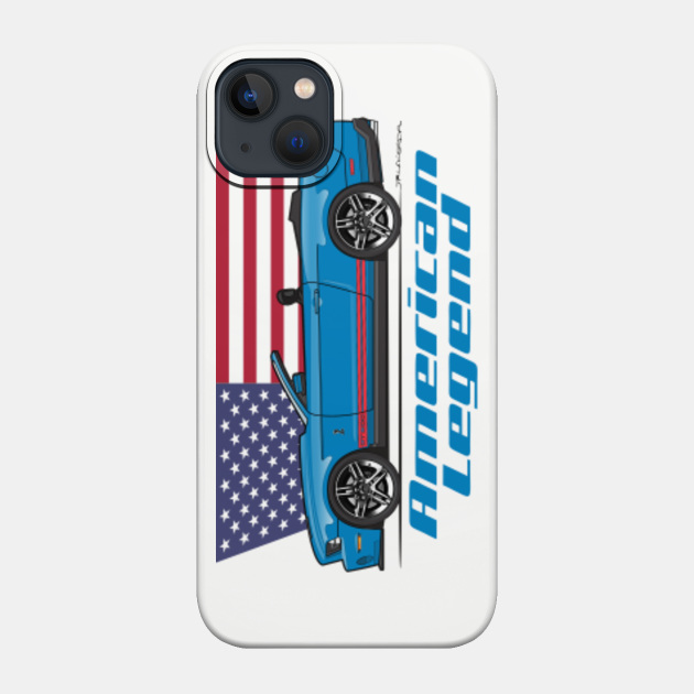 American Legend-Grabber Blue with Red Stripes - Convertible Gt500 - Phone Case