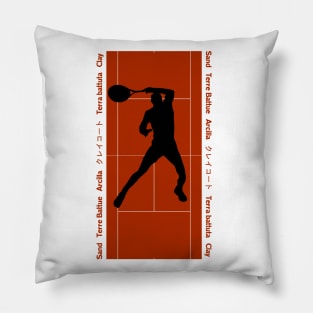 Tennis Forehand Clay Court Grand Slam Pillow