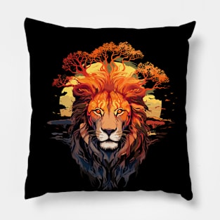 Lion Safari Animal Beauty Nature Wildlife Discovery Pillow