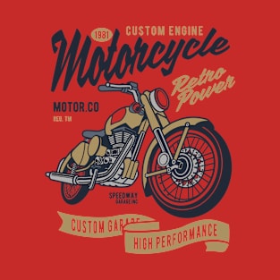 Retro Power Motorcycle, Vintage Retro Classic T-Shirt