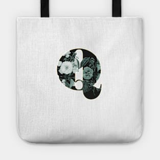 Flower Alphabet Q Tote