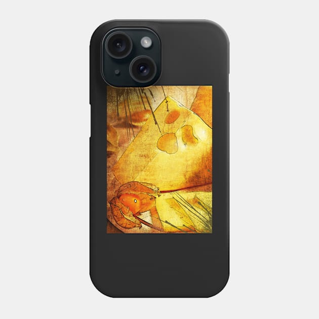 Cheese and bright physalis Phone Case by CatCoconut-Art