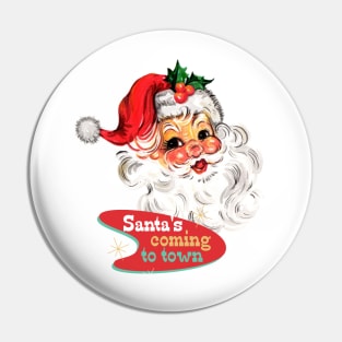 Retro Santa Claus Vintage Christmas Pin