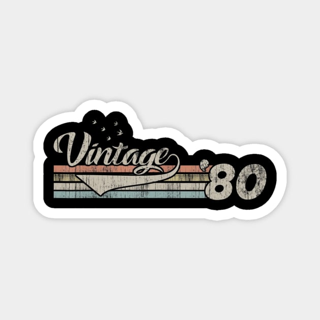 Vintage 1980 Design 40 Years Old 40th birthday Magnet by semprebummer7