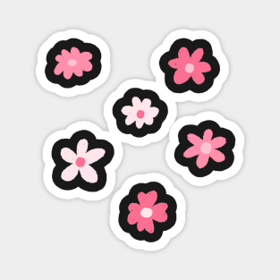 pink flower sticker pack Magnet