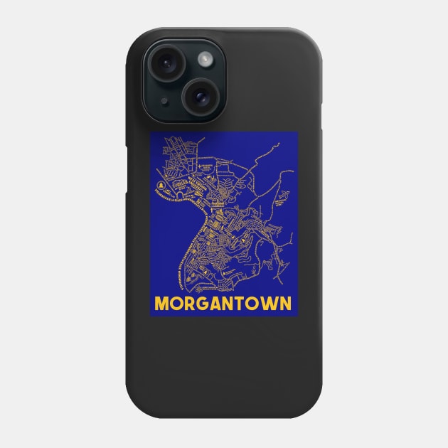 Morgantown Map Phone Case by fiberandgloss