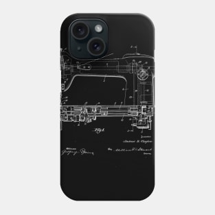 Sewing Machine Vintage Patent Drawing Phone Case