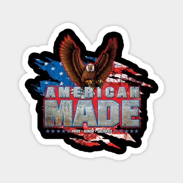 American Made Eagle Flag 2 Magnet by Fine Design Creative