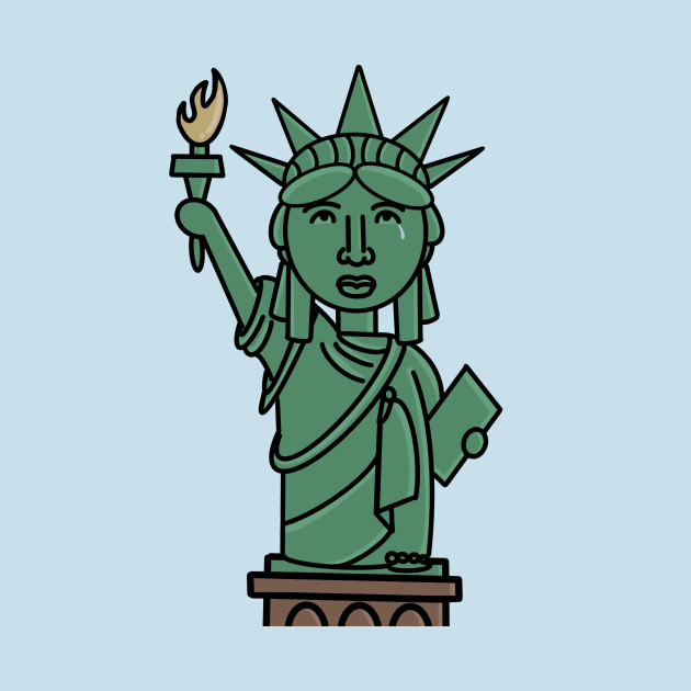 Crying Lady Liberty by BuckNerdImages