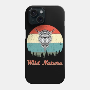 Wild Nature Owl Abstract Sunset Phone Case