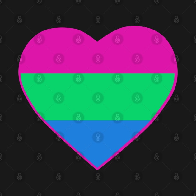 Pride Flag Heart Polysexual by VanumChan