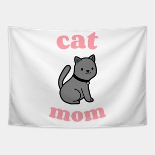 Cat Mom - Gray Cat Tapestry