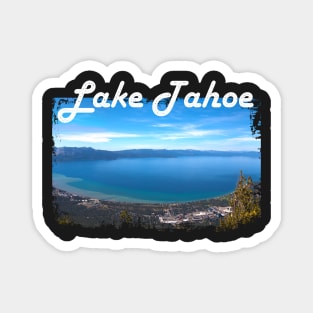 Lake Tahoe Panorama Distressed Magnet