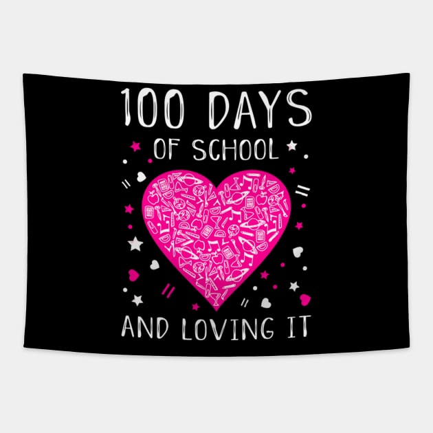 100 Days Of School And Loving It Tapestry by HypeRamen