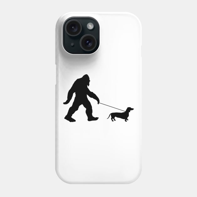 Bigfoot Walking Dog Phone Case by imphavok