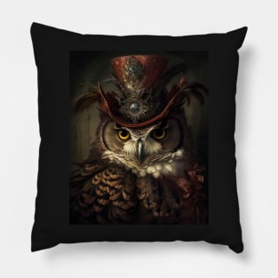 Victorian Owl Gentleman Pillow