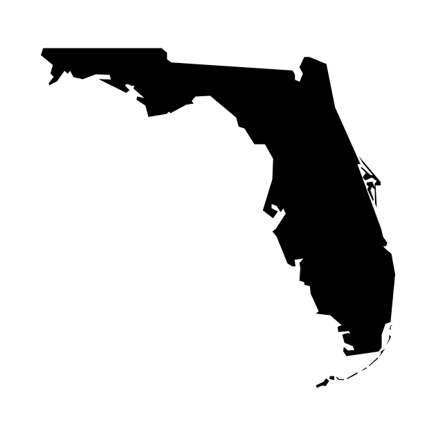 Florida map in black by Creative Art Store