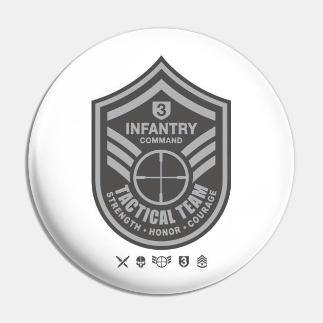 Infantry Command - Tactical Team Pin by BullBee