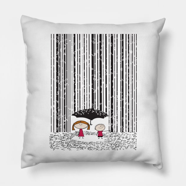 its raining numbers! Pillow by SFDesignstudio