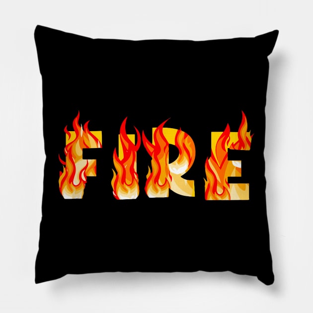 fire Main Tag Pillow by Dennisbani